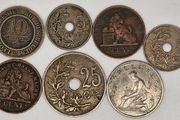 Belgium Mixed Date Coin Lot 1862 1906 1905 1923 1925 7 Coin Lot