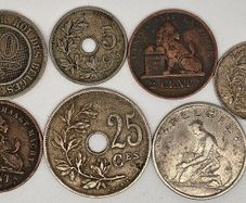 Belgium Mixed Date Coin Lot 1862 1906 1905 1923 1925 7 Coin Lot