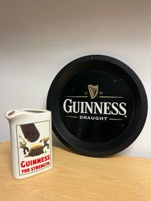 Guinness water jug and tray
