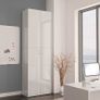 Office Cabinet High Gloss White 60x32x190 cm Chipboard Image 3