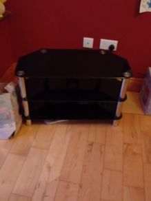 glass tv stand