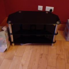 glass tv stand