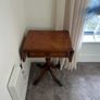 Burr walnut style drop leaf Pedestal Pembroke Image 3