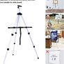 66"/167cm Easel Stand Tabletop and Floor Art Easel, from 21" to 66" Height Adjustable Picture/Poster/a2 a3 a4 Canvas Display Stand with Carry Bag Image 2