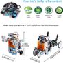 Solar Robot Toy 12-in-1 Educational Science Experiment kit DIY Building Toy Construction Engineering Set for Kids Age 8-12 Boys & Girls Birthday Christmas Gift,Solar Powered Toy-Grey Image 3