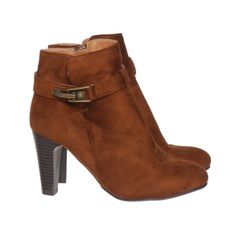 Anna Field Suede Ankle Heeled Boots