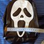 Halloween Small Black Faux Leather Scream Ghostface Style Backpack. Image 4