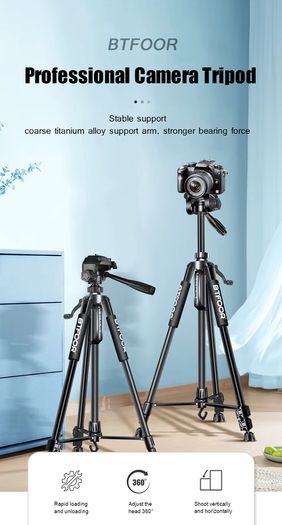 Phone Travel Self Tripod Aluminum Tall 55 140CM Stand With Quick Plates Mount Pan Head For Canon Nikon DSLR SLR Digital Camera