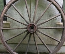 Large antique wheels