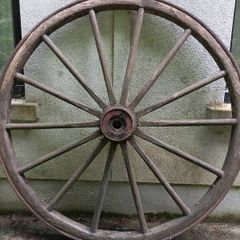 Large antique wheels