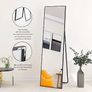 Full Length Mirror 140x40cm Free Standing, Hanging or Leaning, Large Floor Mirror with Black Aluminum Alloy Frame for Living Room or Bedroom Image 4