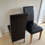 Oak Dinning Table & Leather Chairs Image 6