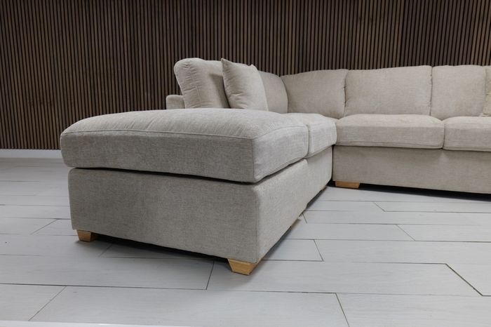 Emme Corner Beige L Shaped Corner Sofa