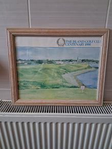 The Island Golf Club,Dublin,Ireland. Club Centenary Hard Back Book And Framed Print Of The Fifth Hole To Mark The Centenary Of The Club In 1990. Fantastic Pieces Of Golf Memorabilia.