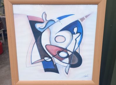 Jam Session print by Alfred Gockel, large, framed, D18