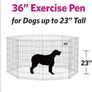 8 Panel Playpen Suitable for Dogs/Puppies/Cats & Rabbits foldable ideal for Indoor/Outdoor use puppy play pen (76cm, Black) Image 4