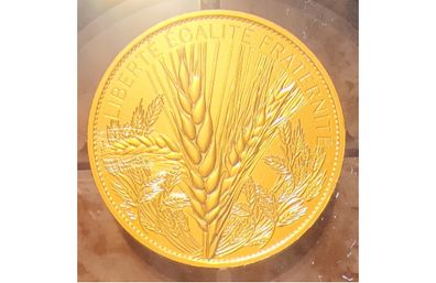 France 250 Euro Gold (.999) Brilliant Uncirculated Coin 2022 - Wheat - Natures de France - Rose Spot