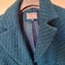 Per una acrylic coat size 16 ptp 22" green button up in excellent condition Image 6
