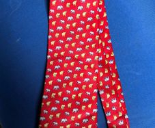 Vintage Elephant Silk Tie