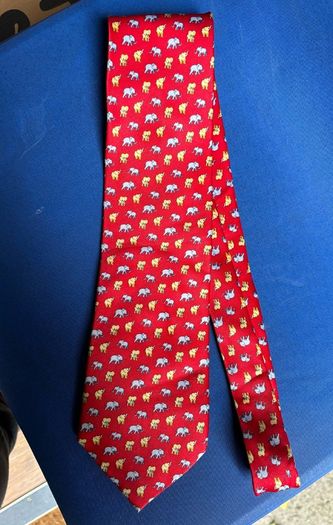 Vintage Elephant Silk Tie