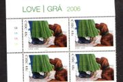 2006 Ireland Love/ Greetings Commemorative Stamp Plate Block 1A1A1A1A Mint Never Hinged (MNH)