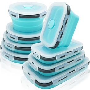 Brand New Lunememo 8 Pack Foldable Lunch Box,