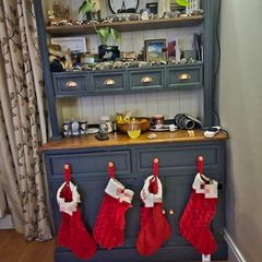 Painted Kitchen Dresser Display Shelves Drawers Cupboard Upcycle Project