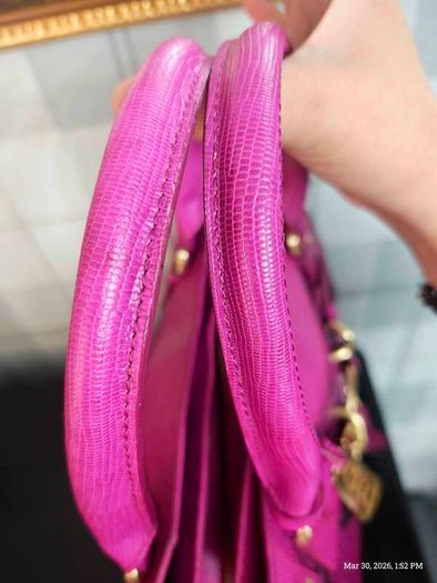 Rare vintage dkny Purple Snake Print Bag Y2K McBling Satchel