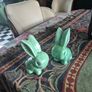 10cm high Pair of Art Deco Mid Century Vintage Original Sylvac Bunnies Image 3