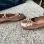 Rose gold ballet pumps size 13 Image 4