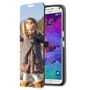 Samsung Galaxy Note 4 - Personalised wallet case - Black