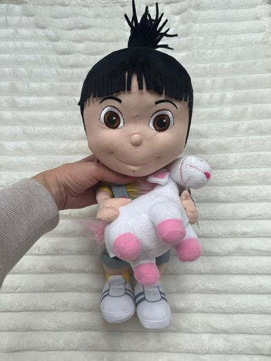 Despicable Me approx. 15 Plush Agnes Holding Fluffy Unicorn Universal Studios new Bit Dirty Please see pictures