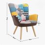 Kacy Upholstered Linen Armchair Image 3