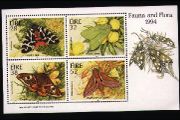 1994 Ireland Fauna &amp; Flora Moths Commemorative Stamps Miniature Sheet Mint Never Hinged (MNH)