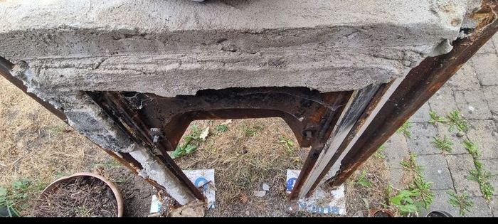 Cast iron fireplace surround