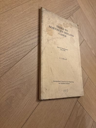 Index to Cases Northern Ireland, 1975 to 1985