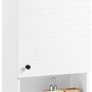 Modern Wall Cabinet with Adjustable Shelf  Grey, Black or White 76cm Tall Image 5