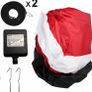 7 FT Long Santa with Penguins Inflatable with Build-in LEDs Blow Up Inflatables for Xmas Party Indoor, Outdoor, Yard, Garden, Lawn Winter Decor Image 5