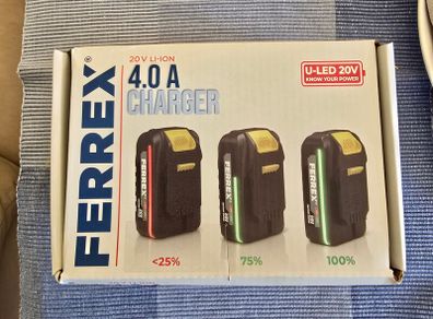 Ferrex Activ Energy 5AH 20V / 40V Lithium Ion Rechargeable Batteries. Ferrex Activ Energy 4A 20V / 40V Fast Charger. Ferrex Activ Energy 2AH 20V Lithium Ion Rechargeable Batteries.