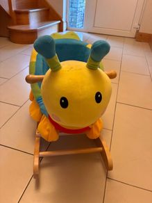 Wooden rocking caterpillar