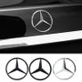 90mm ABS Chrome Black Logo Mercedes Emblem Rear Star Badge For Mercedes Benz W203 W206 W212 X253 W167 W166 W247 C E GLA GLC GLE Image 2