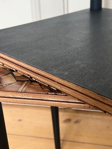 NEW PRICE DROP Coffee/Side Tables set of one off designed marquetry topped side tables