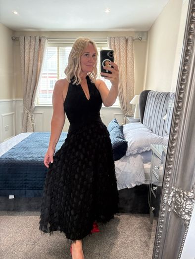 h&m black dress