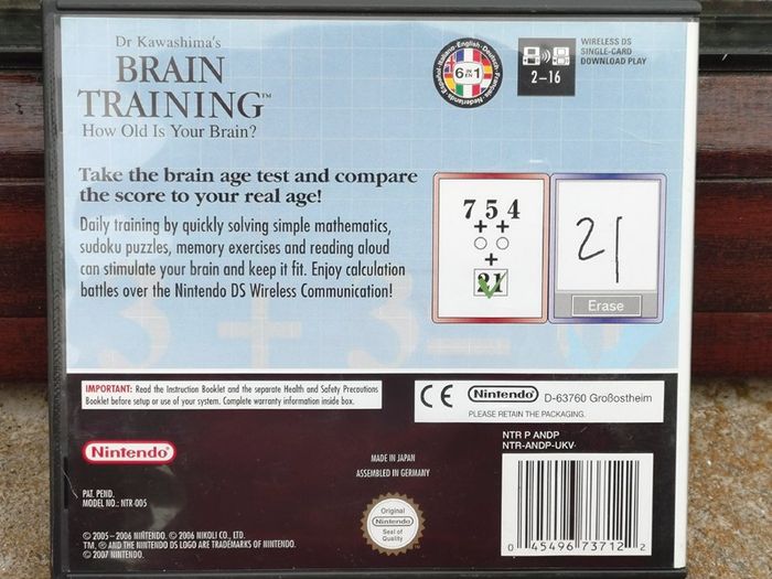 Nintendo Ds Brain Training (used).