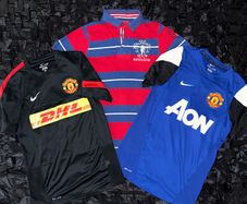 Manchester United bundle set of 3! Two training jersey shirts AND heritage polo shirt!
