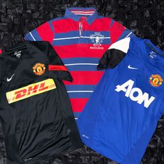 Manchester United bundle set of 3! Two training jersey shirts AND heritage polo shirt!