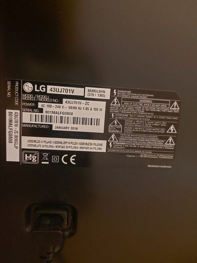 Lg 43" 4k Uhd Smart Tv