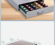 Grey coffee pod holder