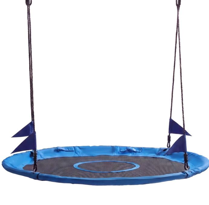 5ft Large Round Saucer Tree Swing 317kg  Blue Outdoor Garden Swing