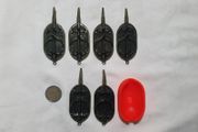 NEW - Size XL - Set of 6 Mixed Weight (4x40g) + (2x50g) - ARC Flat Method Feeders + Silicone Mould - Carp Tench Bream Feeder Method Pellet Dumbells Hybrid Roach